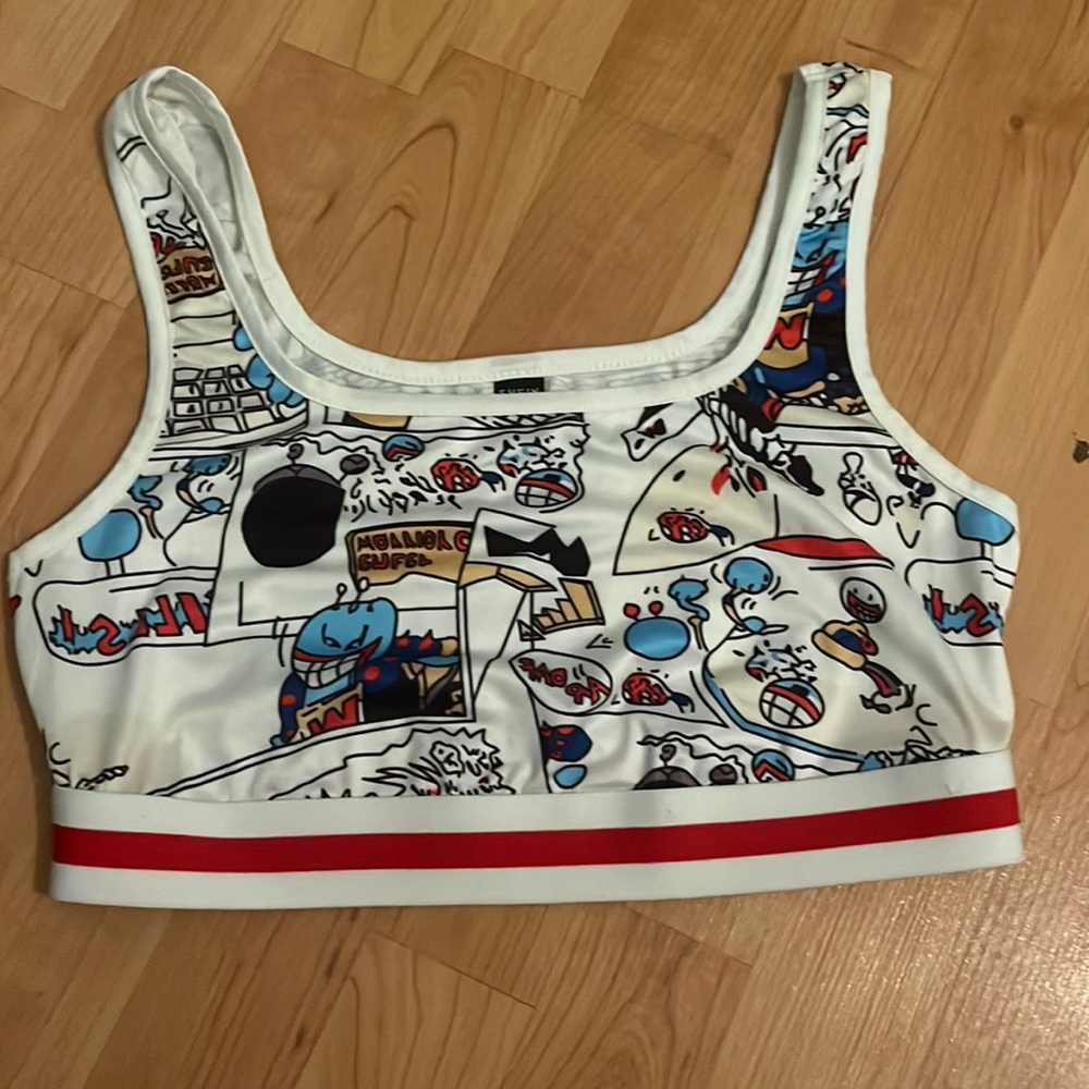 Cropped Abstract SHEIN Top